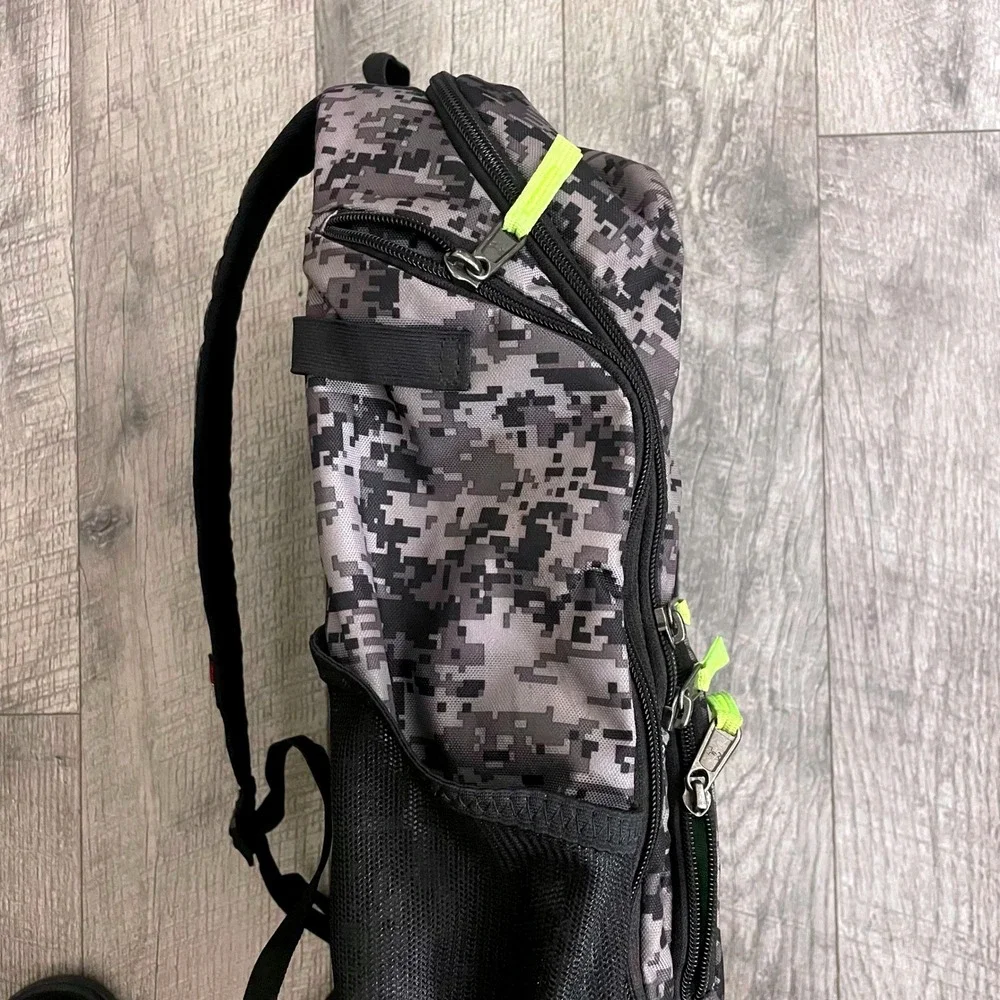 Under Armour Storm 1 Backpack Digital Camo Grey Black Neon Green Baseball Bag